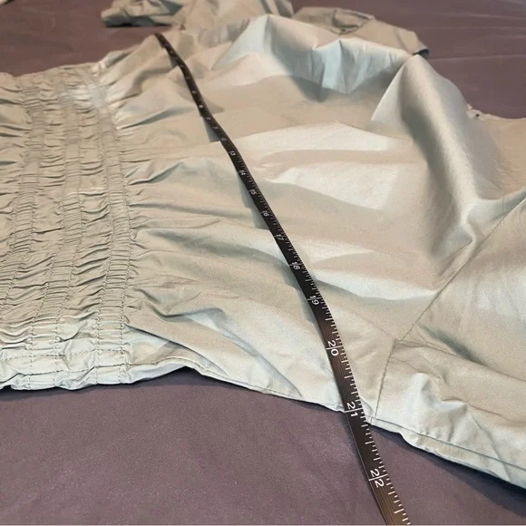 NWT GAP Puff Sleeve Peplum Top Sage Size Large - Picture 11 of 13